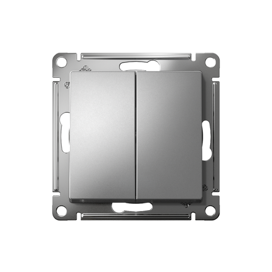 Переключатель проходной 2-кл. СП AtlasDesign 10А IP20 (сх. 6/2) 10AX механизм сталь SE ATN000965