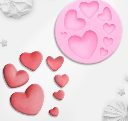 Молд "Сердца ассорти" 7,5*7,5 см