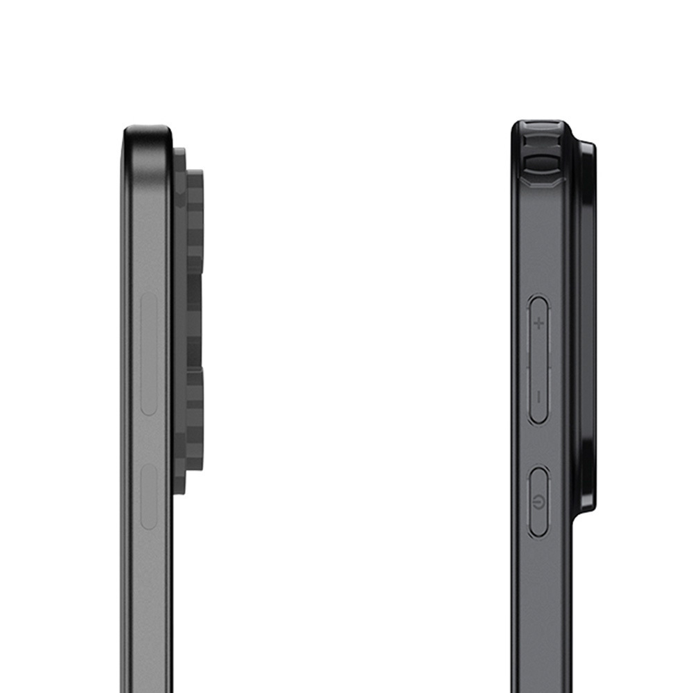 Чехол с Magsafe Huawei Pura 70 Pro / 70 Pro + прозрачный матовый с черным бортом WLONS