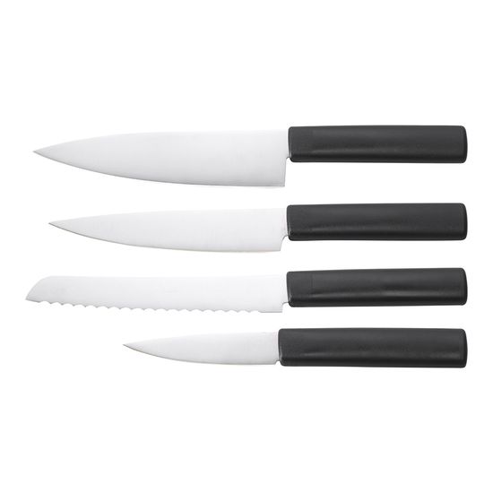 Набор из 4-х разделочных досок и 4-х ножей с держателем cut&store