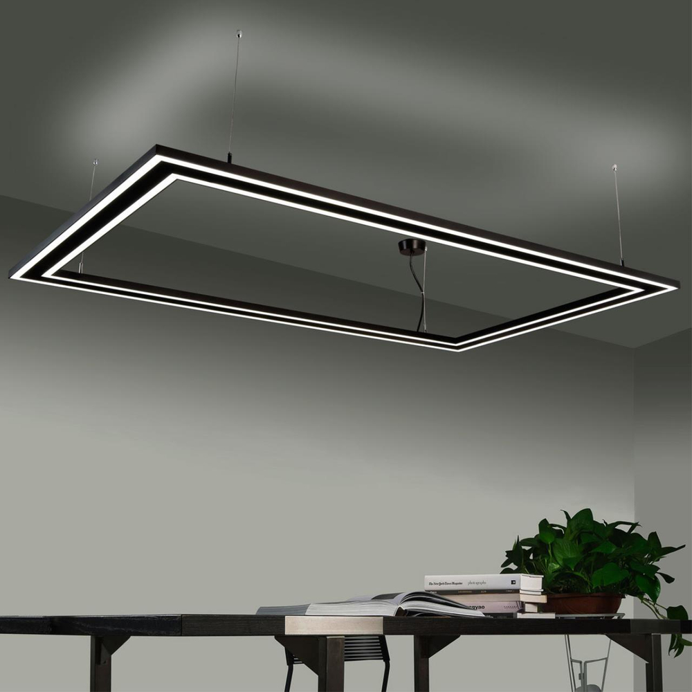 358446 OVER NT20 346 черный Подвесной светильник IP20 LED 40W вниз + 20W вверх 100-277V ITER