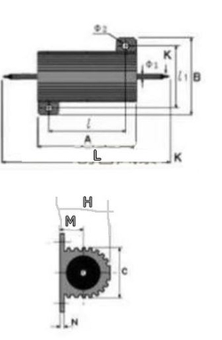 Резистор керамический 100W- 0.1 Ом