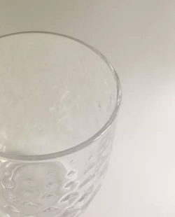 ZARA HOME СТАКАН С РЕЛЬЕФНЫМ УЗОРОМ, ПРОЗРАЧНЫЙ