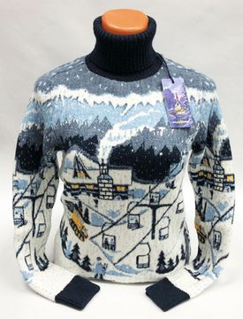 Pulltonic женский из шерсти и кашемира "Горные лыжи" Размеры (42-50). LADY