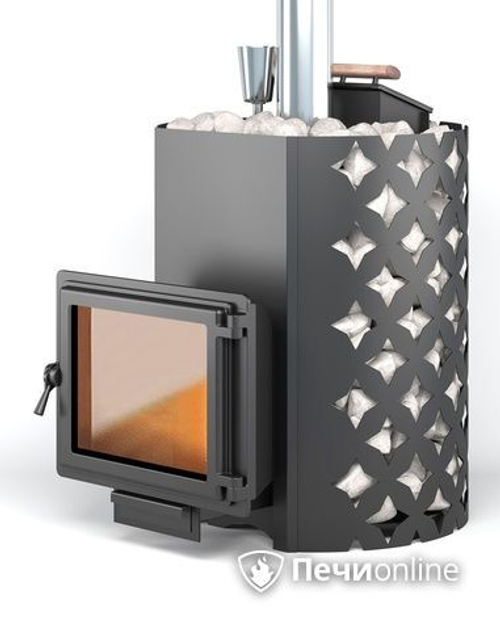 Дровяная печь-каменка Этна 24 (Панорама) М Закрытая каменка
