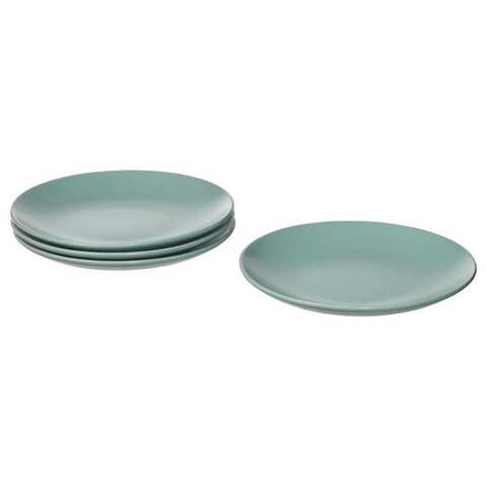 IKEA FÄRGKLAR  (ИКЕА ФÄРГКЛАР)  -  Тарелка, матовая светло-бирюзовая, 20 см