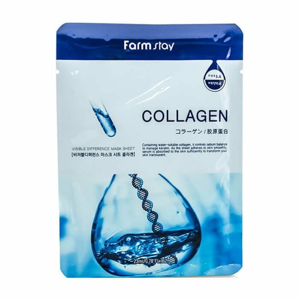 Тканевая маска с коллагеном FarmStay Visible difference mask sheet collagen