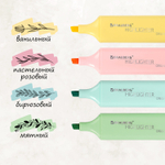 набор текстовыделителей 4 ЦВЕТА BRAUBERG "ORIGINAL PASTEL" линия письма 1-5 мм (4 штуки в упаковке)