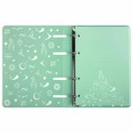 Тетрадь на кольцах А5 160х212 мм, 120 листов, картон, фольга, клетка, BRAUBERG, "Pastel", 404734