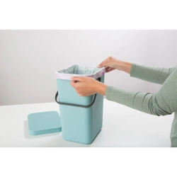 Brabantia Контейнер для мусора Sort & Go 12л мятный 109744