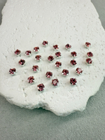 Шатоны 4 мм, Светлая роза в серебре, 25 шт