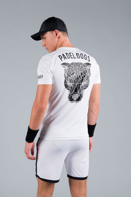Мужская теннисная футболка Hydrogen Padel Dogs Tech Tee Man - white