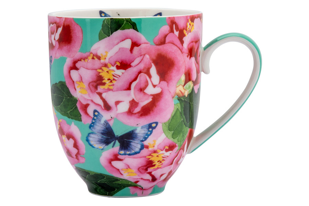 Кружка с подставкой 400мл Камелии