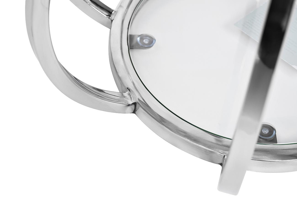 Стол журнальный Garda Decor прозрачный-серебряный 13RXET4037-SILVER