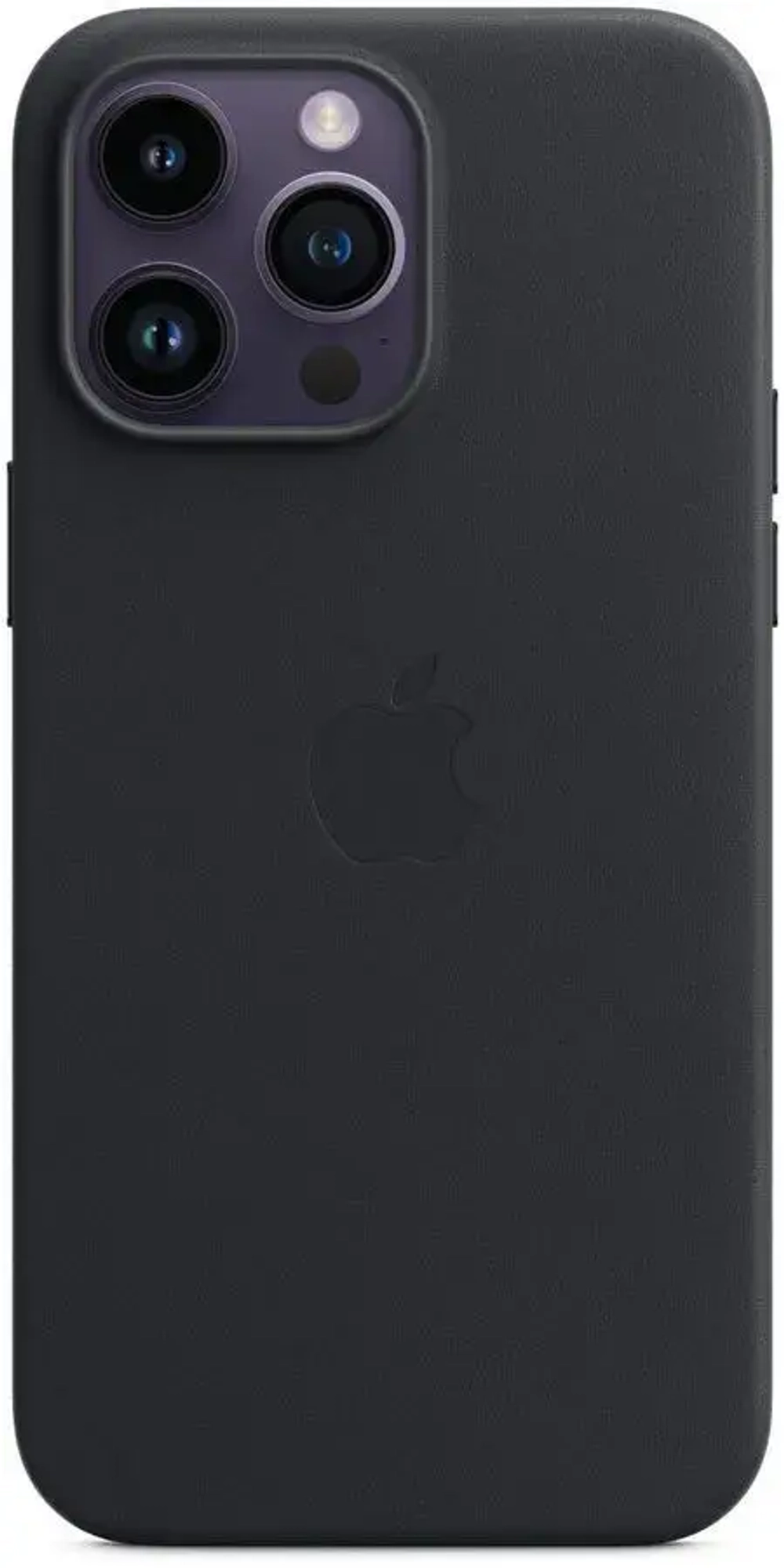 Чехол-накладка Leather Case with MagSafe для iPhone 15 Pro Max натуральная кожа (черный)