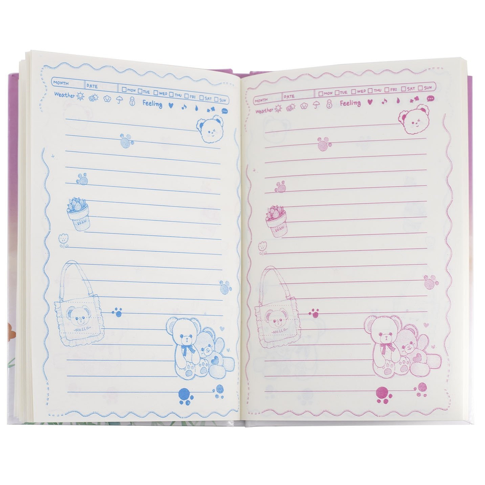 Блокнот в футляре, 14,5 см * 20,5 см, 7БЦ, Alingar, ламинация, замочек, линия, 45 л., "Русалочка с рыбками"