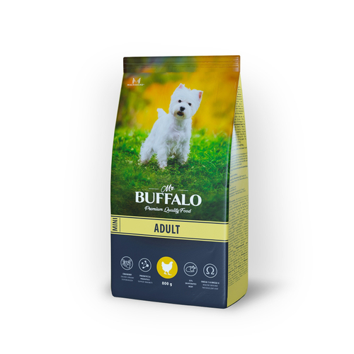 Сухой корм Mr. Buffalo Adult Mini для взрослых собак мелких пород, курица, 800 г