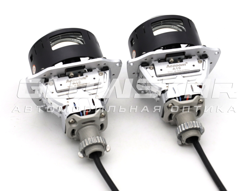 Билед модули Aozoom A19, 3.0 дюйма, 5500K, 58W/50W, крепление 3R и съемное гаечное (комплект, 2шт)