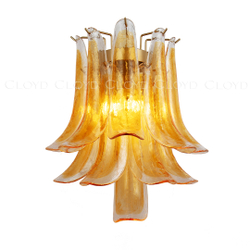 Бра Cloyd AZORES-C W2 / выс. 42 см - латунь светл. - янтарное стекло (арт.20472)