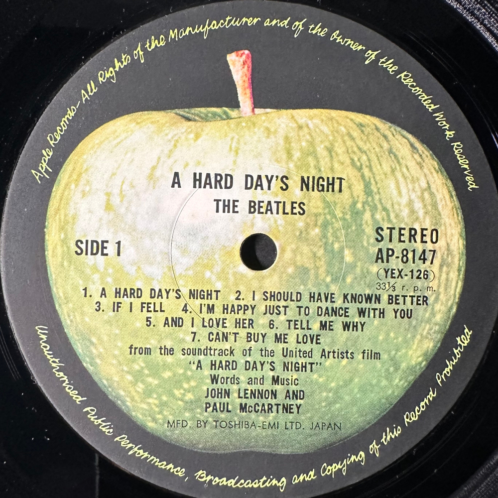 The Beatles ‎– A Hard Day's Night (Япония 1974г.)