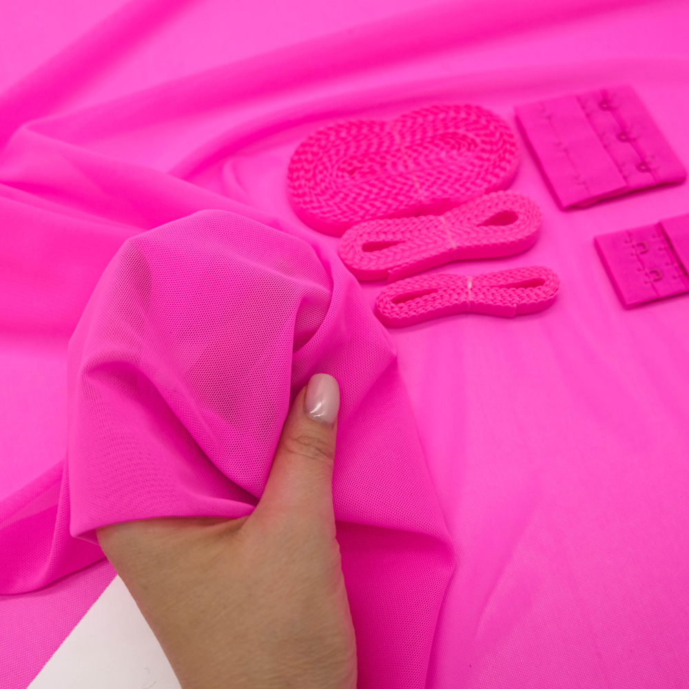 Сетка эластичная РОЗОВЫЙ НЕОН, Китай