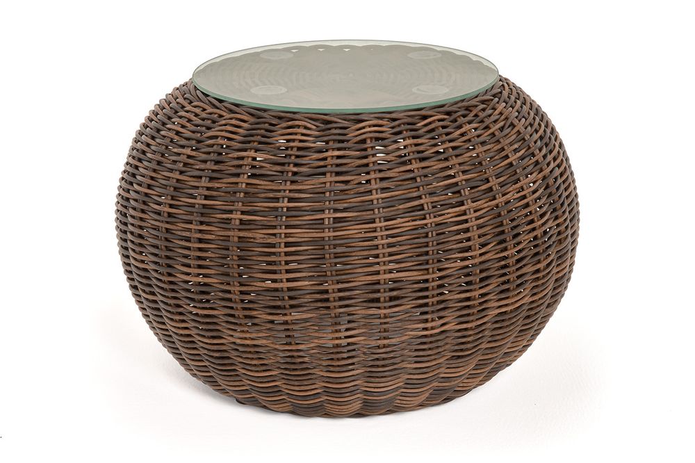 "Барселона" кофейный столик из искусственного ротанга, цвет коричневый