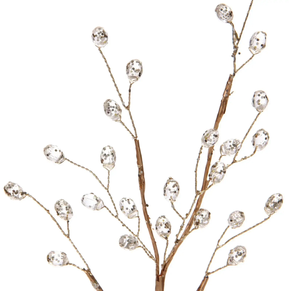 Ветка декоративная «Драгоценность» 40 см, Золото