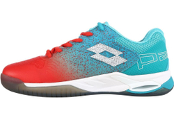 Мужские кроссовки для Падел Lotto Superrapida 100 - grenadine red/all white/blue bird