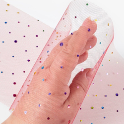 Фатин с разноцветными блестками 15 см