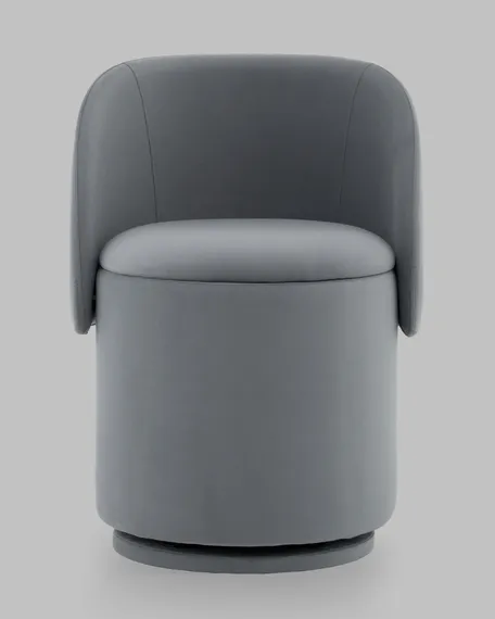 Пуф Gong со складной спинкой и ящиком, серый велюр