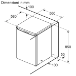 Отдельностоящий морозильник Bosch GTV15NWEA