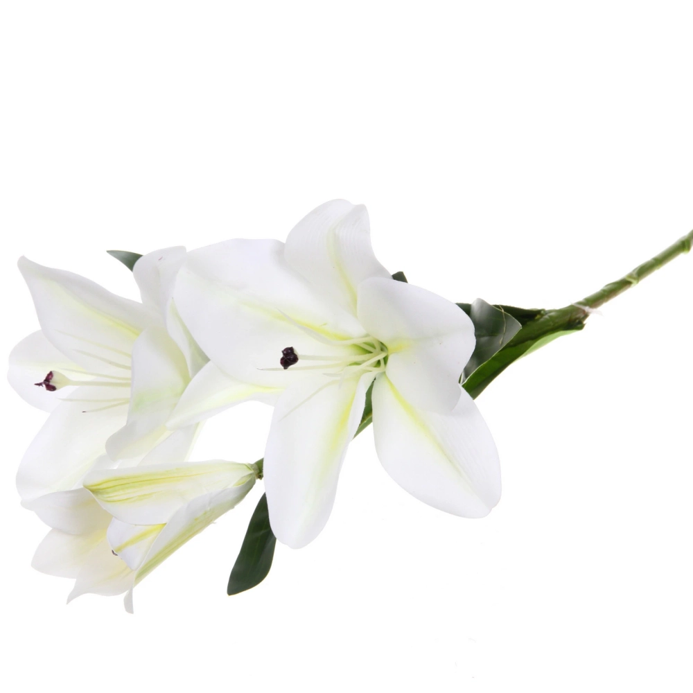 Цветок искусственный «Natur» 75см Лилия белая