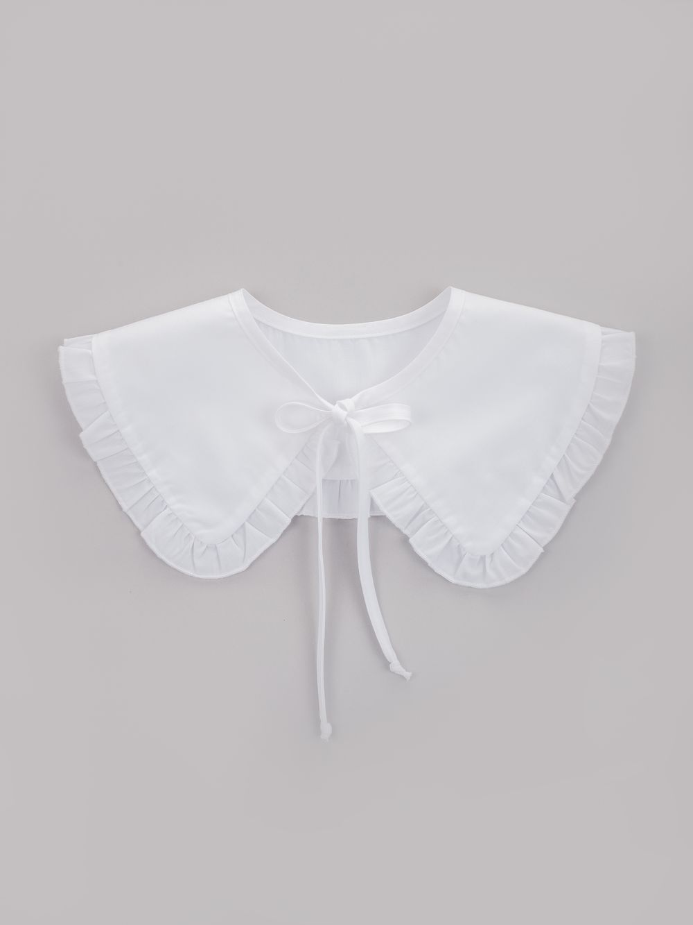 Воротник с рюшей "Белый" 7+