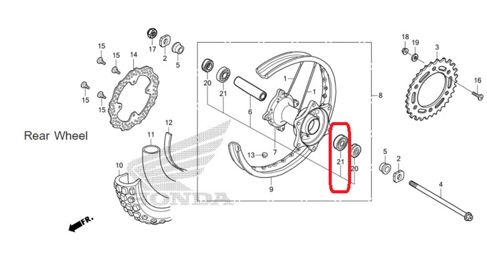 96140-63030-10.  BEARING, RADIAL BALL, 6303U