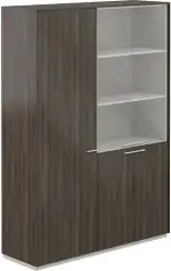 NZ-0303+NZ-0341.BT.BT / Шкаф для одежды 600 + Шкаф высокий 800 со стеклом мат., обвязка BT, фасады BT / 1424х450х1976, обвязка BT, фасады BT, стекло матовое GLM