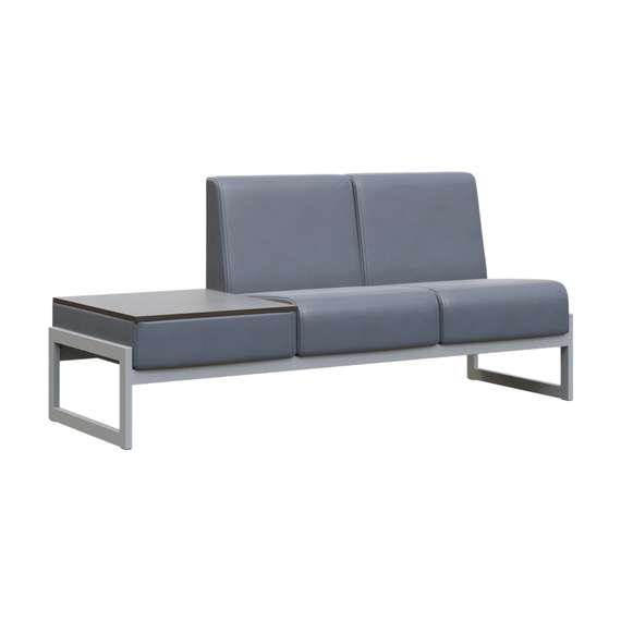 Module Диван двухмест. столик унив. MD.D2-ST2 Oregon 17/Венге Цаво/Металл Серый 1855*700*800