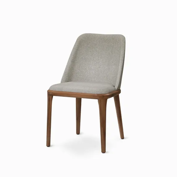 Стул Bruno, бежевый, ножки орех