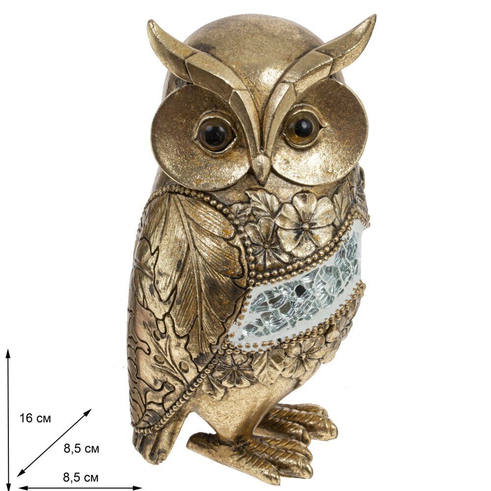 GAEM Фигурка декоративная "Сова", L8,5 W8,5 H16 см
