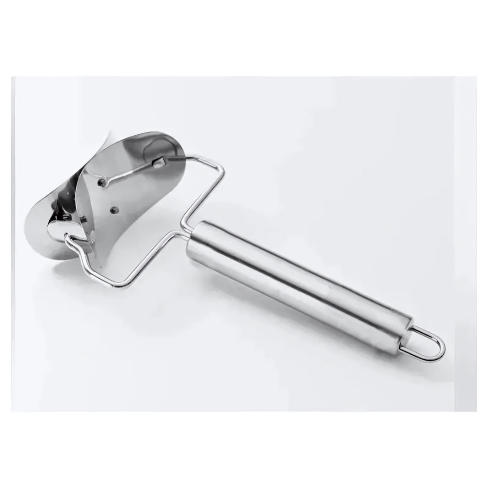 Тесторезка с металлической ручкой, нерж.сталь