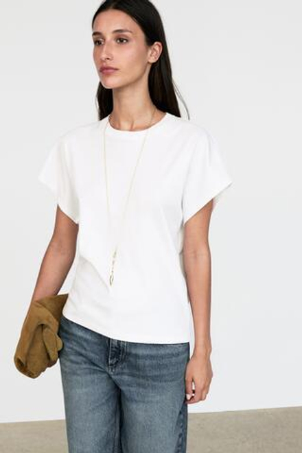 Massimo Dutti Хлопковая футболка, белый