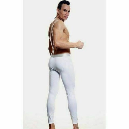 Мужское нательное белье белое с серебристой резинкой Calvin Klein Steel Underwear White