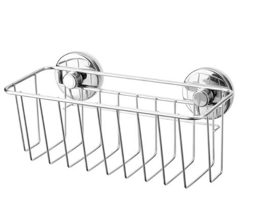 КРОКФЬОРДЕН KROKFJORDEN Корзина с присосками 24x11 см, цинк