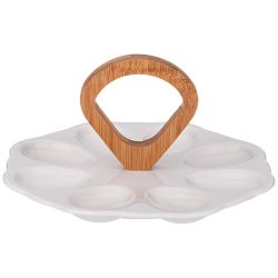 БЛЮДО ДЛЯ 8 ЯИЦ LEFARD "NATIVE" С ДЕР. РУЧКОЙ 21*2 CM (КОР=24ШТ.)