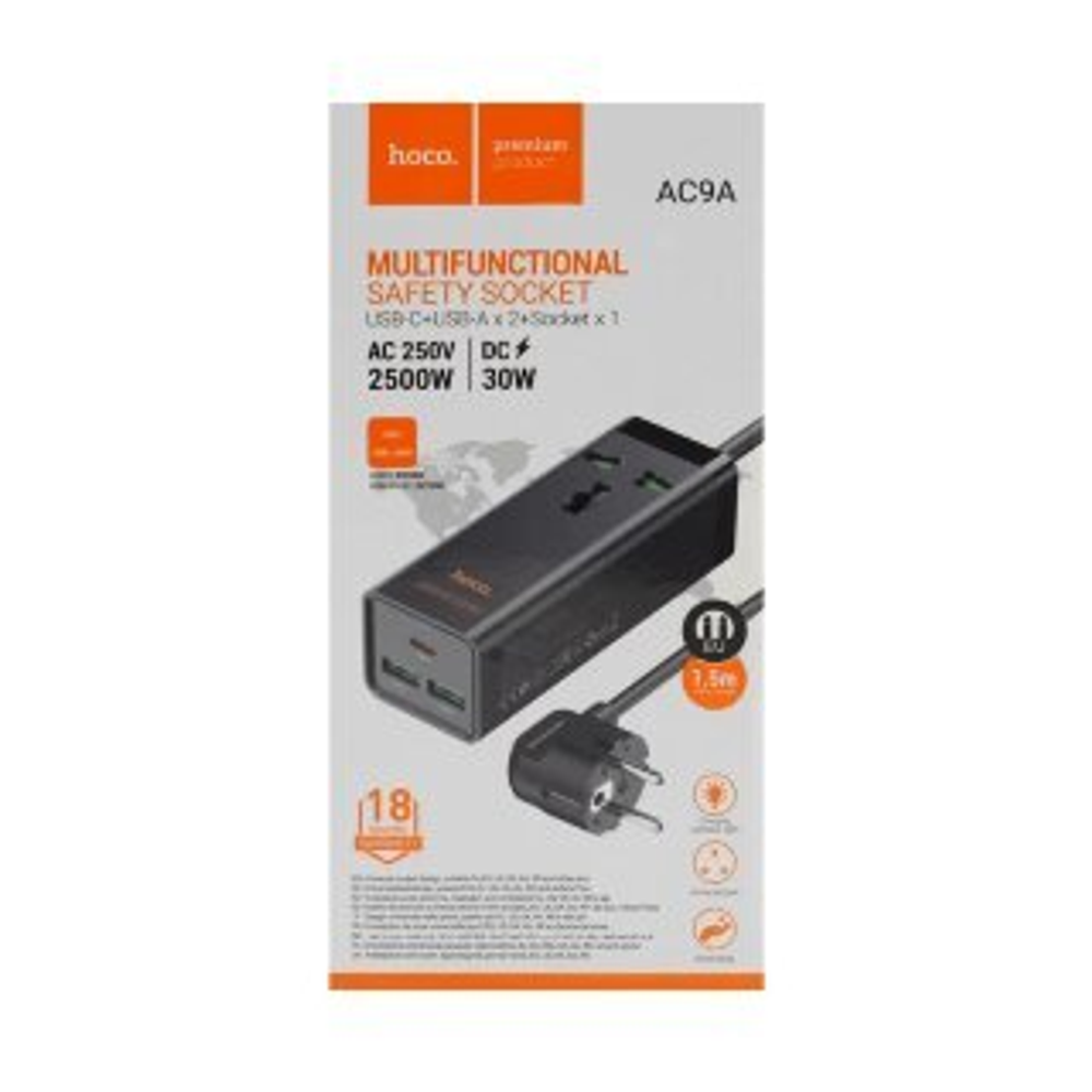 AC9A Talent PD30W(1C2A with 1 socket) desktop charger(EU)