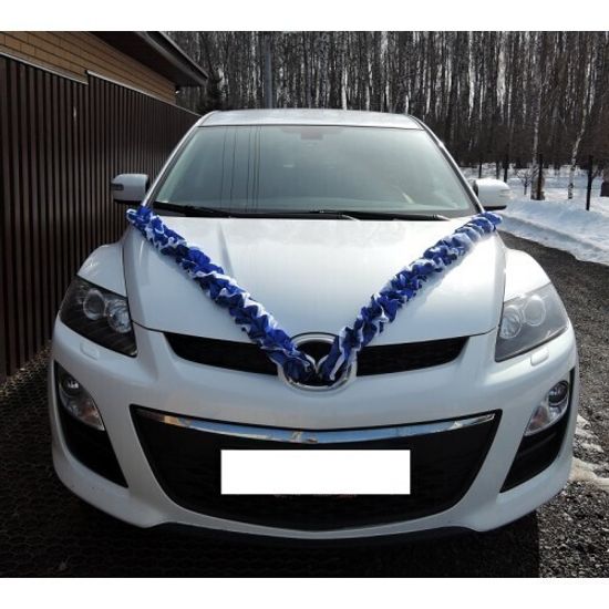 Лента на капот галочка атлас цвет: персик (ширина 19см) №548.224