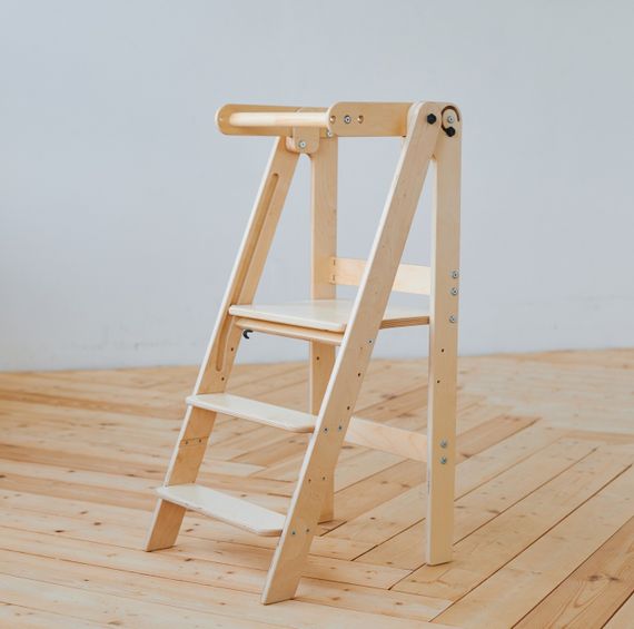 Детский табурет-стремянка "БАШНЯ ПОМОЩНИКА", дерево - фото: 1