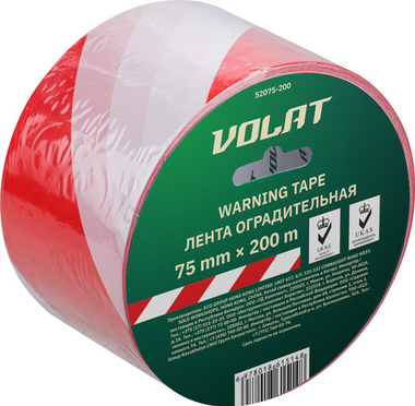 Лента оградительная 75ммх200м ВОЛАТ