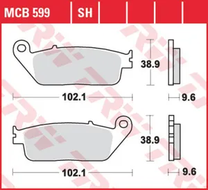 Колодки тормозные дисковые TRW MCB599