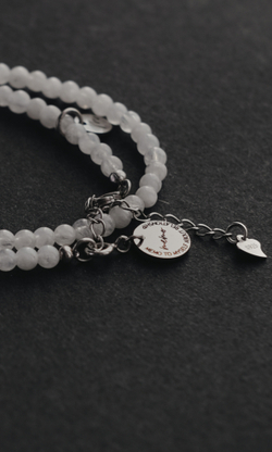 Браслет "Memo about Moon" двойной из природного лунного камня