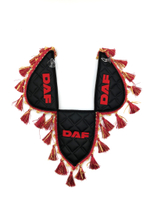 Вымпел тройной DAF (экокожа, черный с красными кисточками)